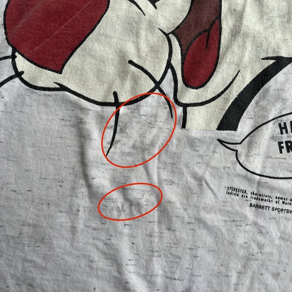 1993 Looney Tunes Sylvester the Cat Hmmm Fresno Eh Graphic T Shirt Mens - Picture 4 of 7